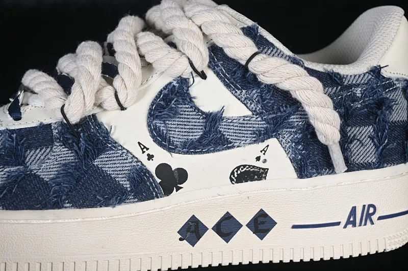 All categories Nk Air Force 1 Air Force series Nk Air Force 1 Low Air Force low-top Nike Air Force 1'07 Low "ACE" Hand-painted graffiti Poker cowboy Air Force 1 low-top casual sneakers FB0607-909